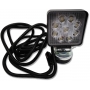 LAMPA ROBOCZA KWADRATOWA 9 LED 12-24V 18W HALOGEN